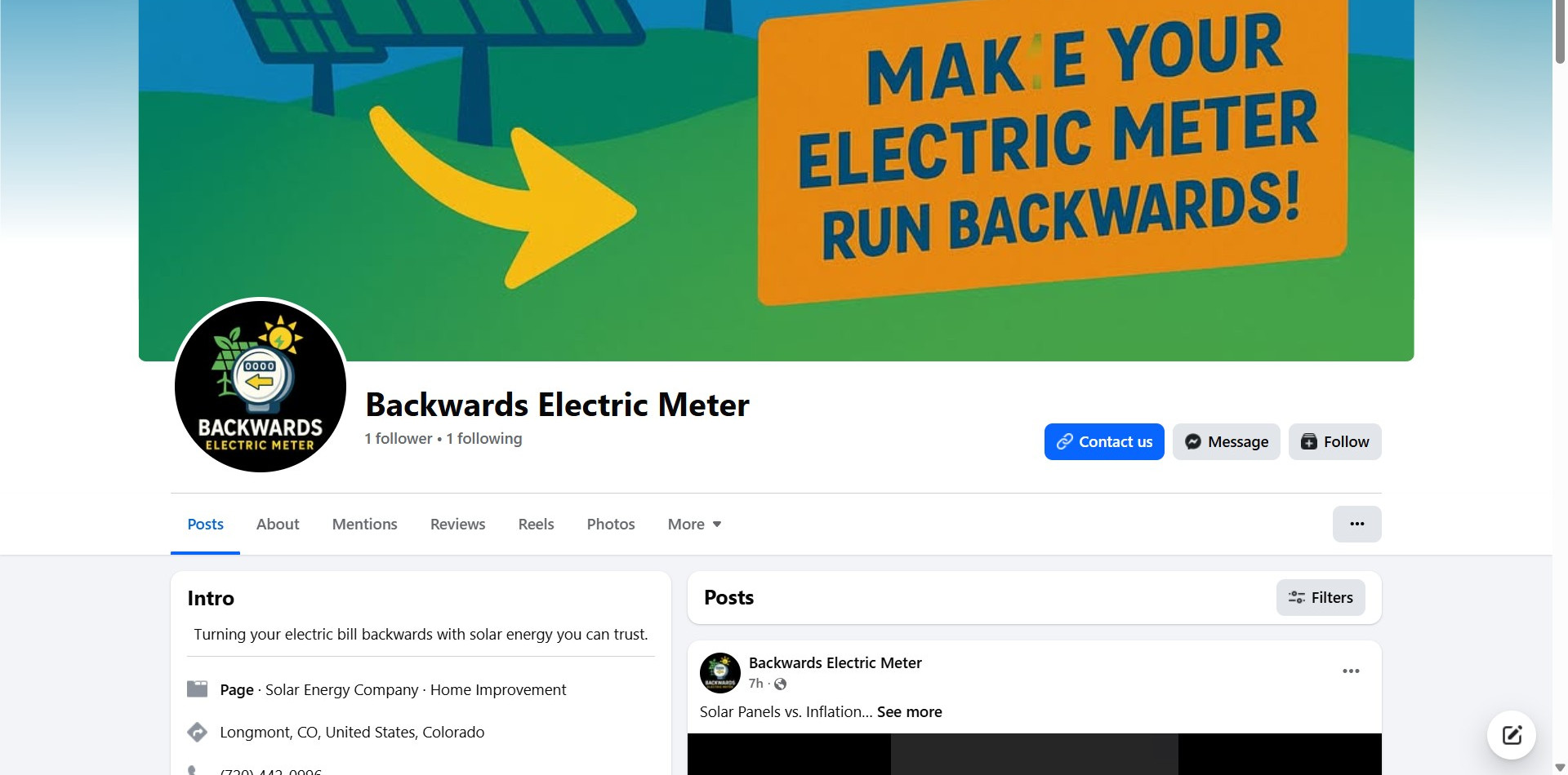 Backwards Electric Meter
